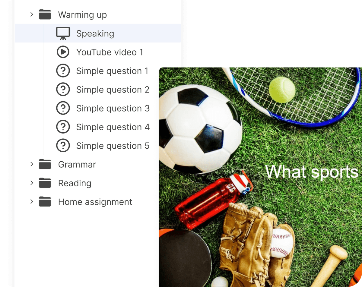 Videos and slides in the lesson